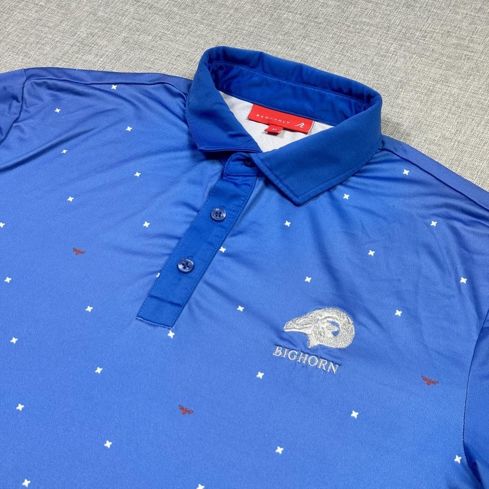 Redvanly Bighorn Golf Course Langham Polo Shirt Mens Medium‎ Blue Performance
